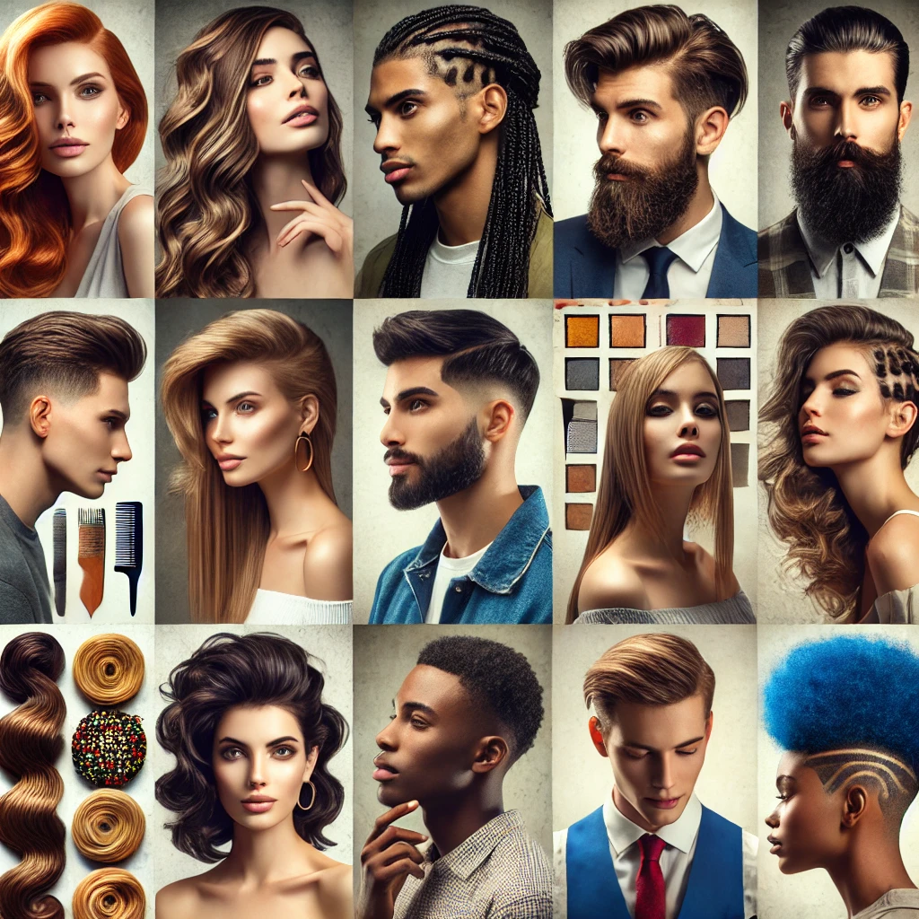 image of beautician giving a hair style service