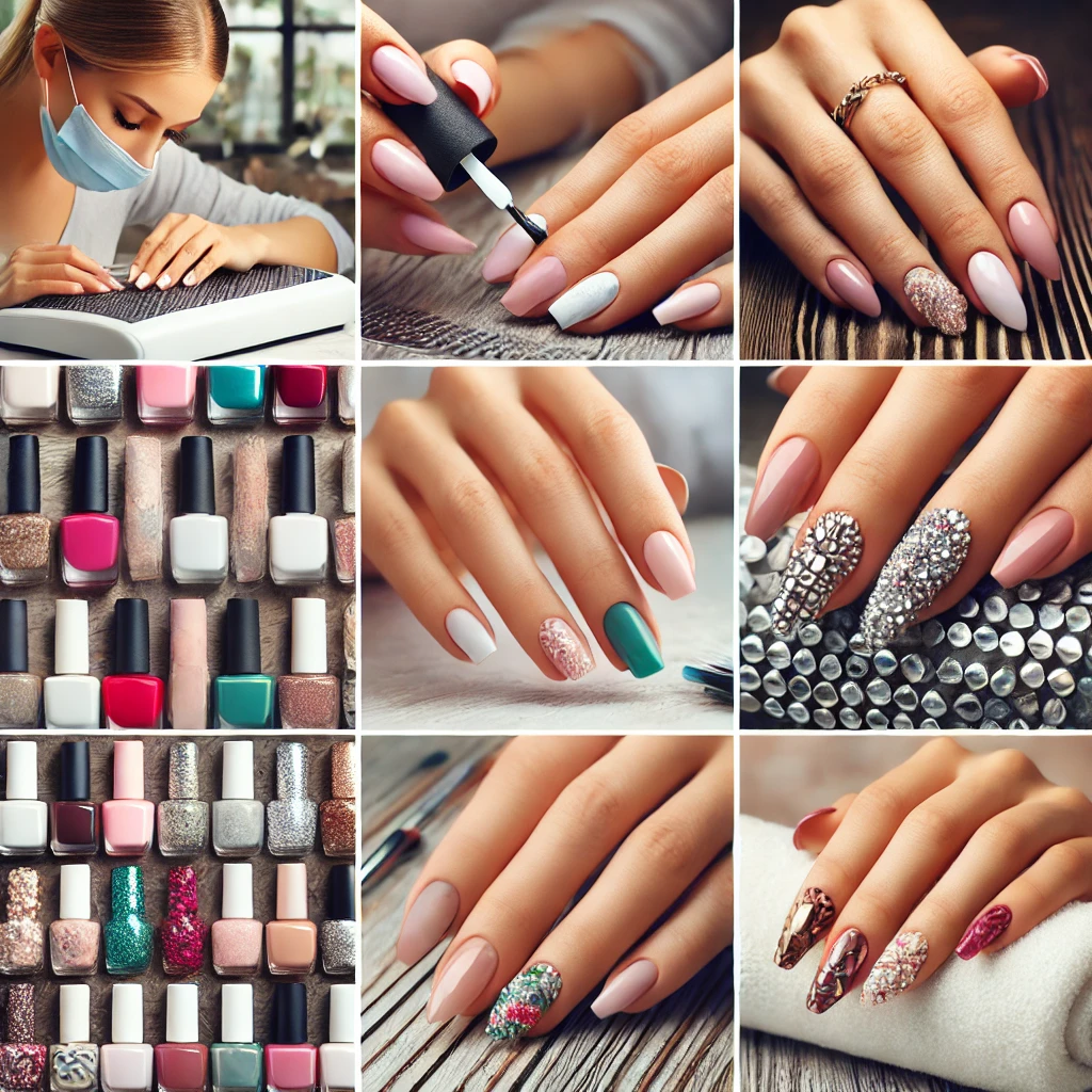 image of beautician giving a nail service